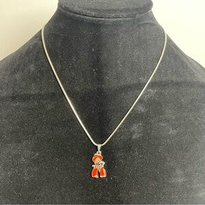 Pistol Pete OSU Pendant Silver Tone Necklace